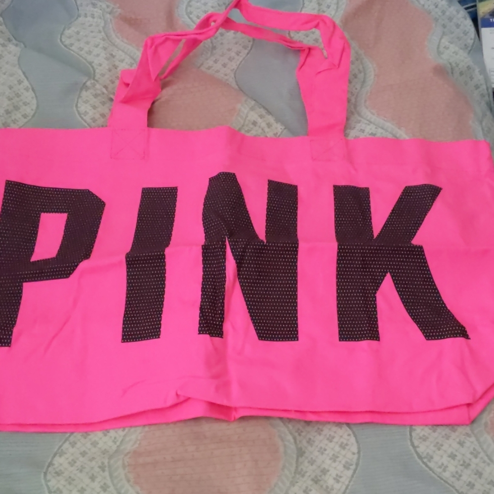Vintage Collegiate Victoria's Secret PINK Large Tote Bag